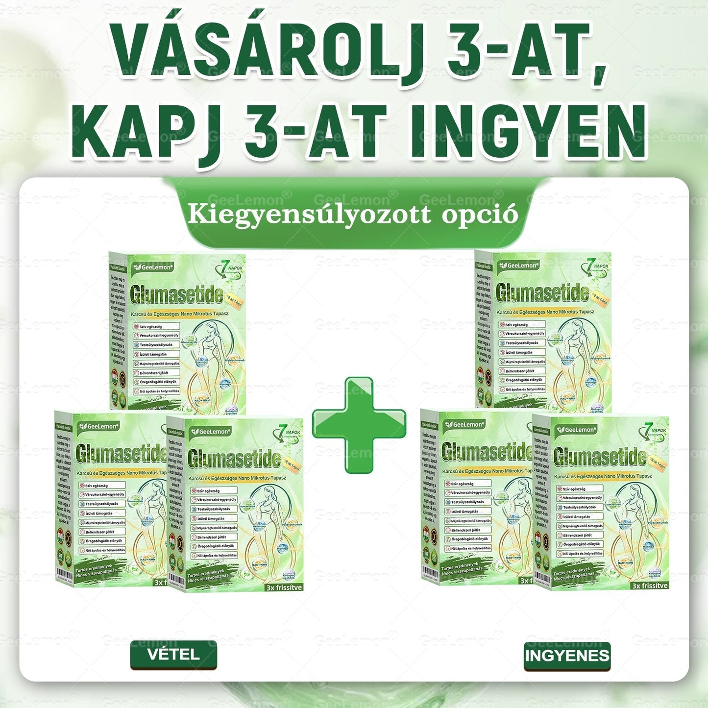 💕💕💕GeeLemon® Glumasetide 8az 1-ben Karcsú és EgészségesNano Mikrotűs Tapasz (Napi 1alkalom – látható változásakár 7 nap alatt) ✅ Elhízásra,bőrfeszesítésre,cukorbetegségre, alvásiapnoéra, ízületekre stb
